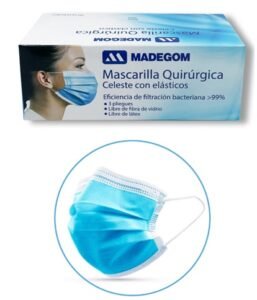 Mascarillas 3 pliegues desechables