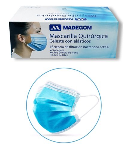 Mascarillas 3 pliegues desechables
