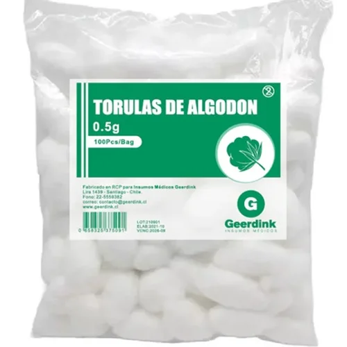 Algodón pack - 10 bolsas de tórulas 1000u